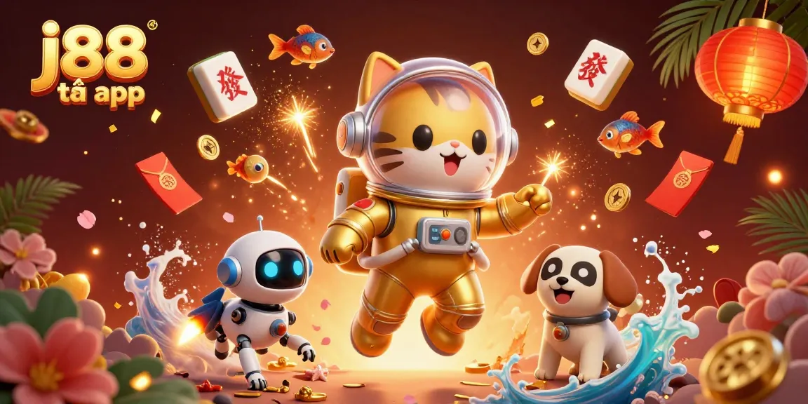 Engage with j88 tải app in an immersive casino galaxy, featuring vibrant characters and elements.
