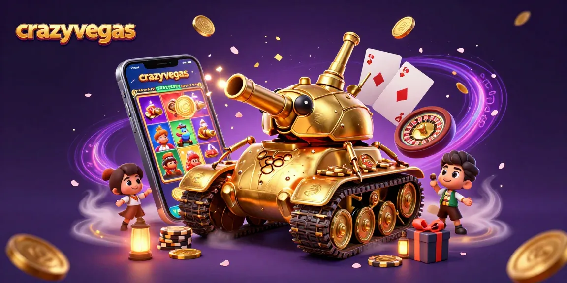 Win epic rewards at crazyvegas in a vibrant, animated casino adventure scene!