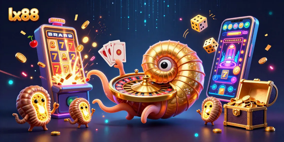 Experience the thrill of lx88 with vibrant casino elements exploding all around in a dynamic 3D scene.