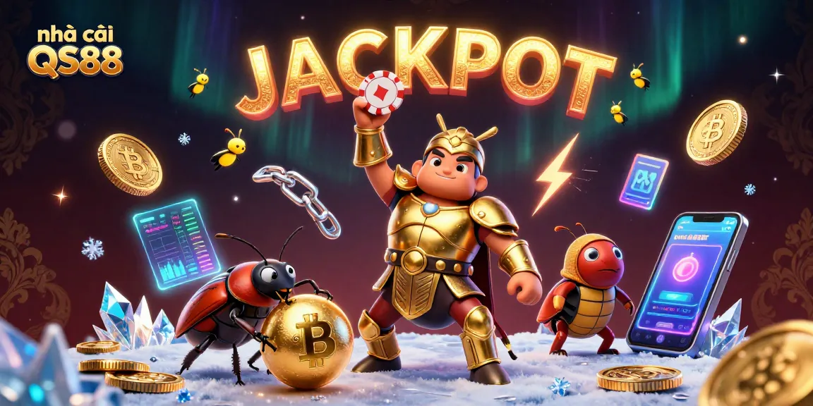Engage with the thrilling world of nhà cái QS88 as beetles symbolize triumph in a vibrant casino scene
