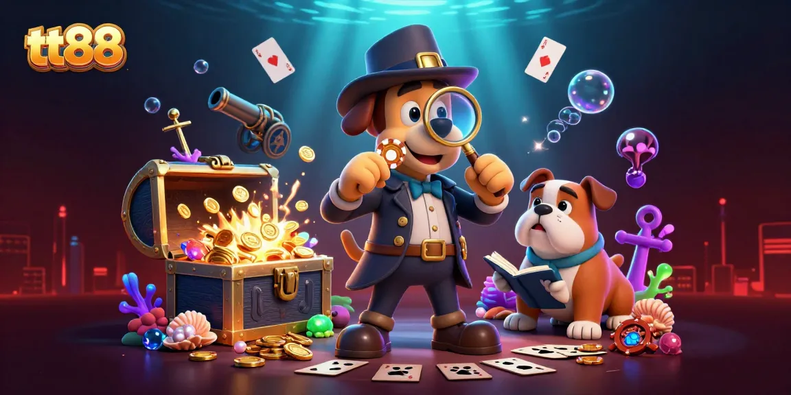 Capture winnings with tt88's thrilling poker chip clues in a vibrant casino scene.