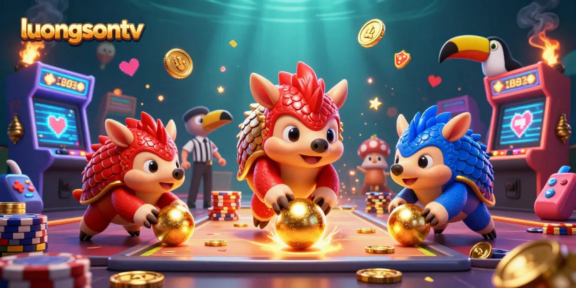 Experience the excitement of luongsontv with colorful gambling visuals from pangolins and game elements.