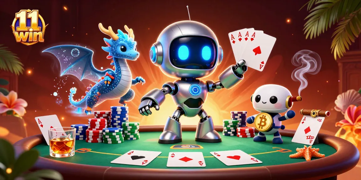 Experience thrilling gameplay with 11 win at a vibrant poker scene filled with action and excitement.