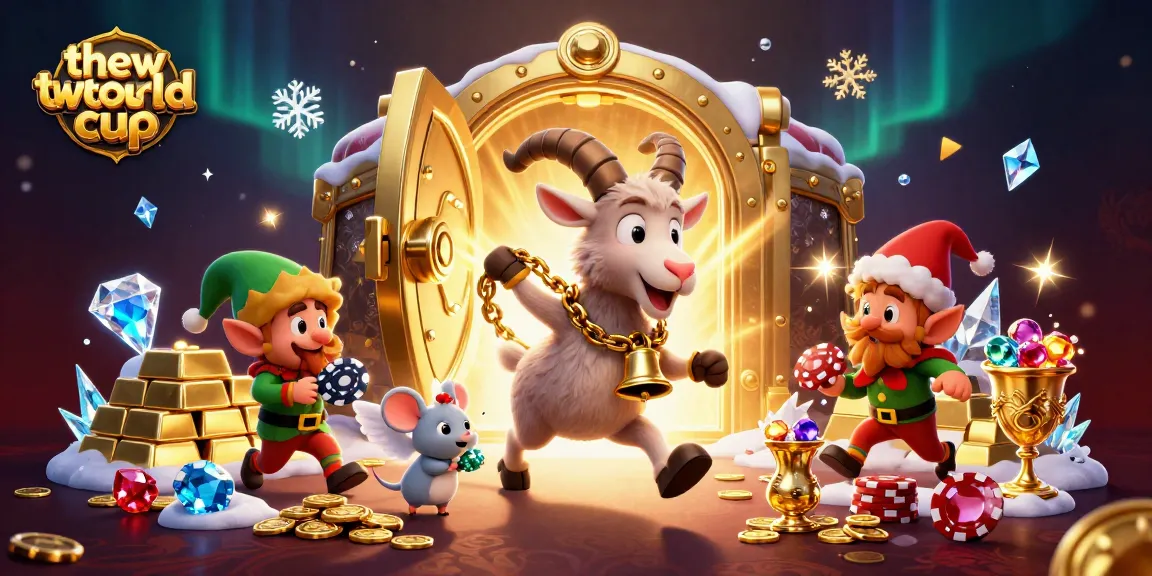 Engage in thrilling gameplay at theworldcup casino, featuring Krampus and characters in a dynamic festive atmosphere.