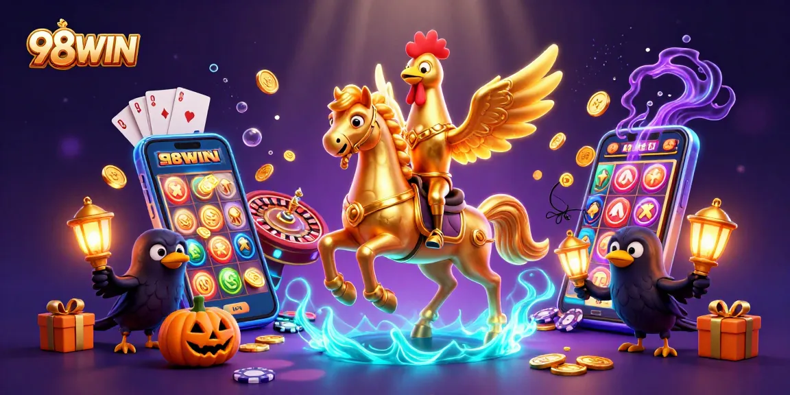 Experience the excitement of 98WIN with a vivid 3D casino scene featuring dynamic gameplay.