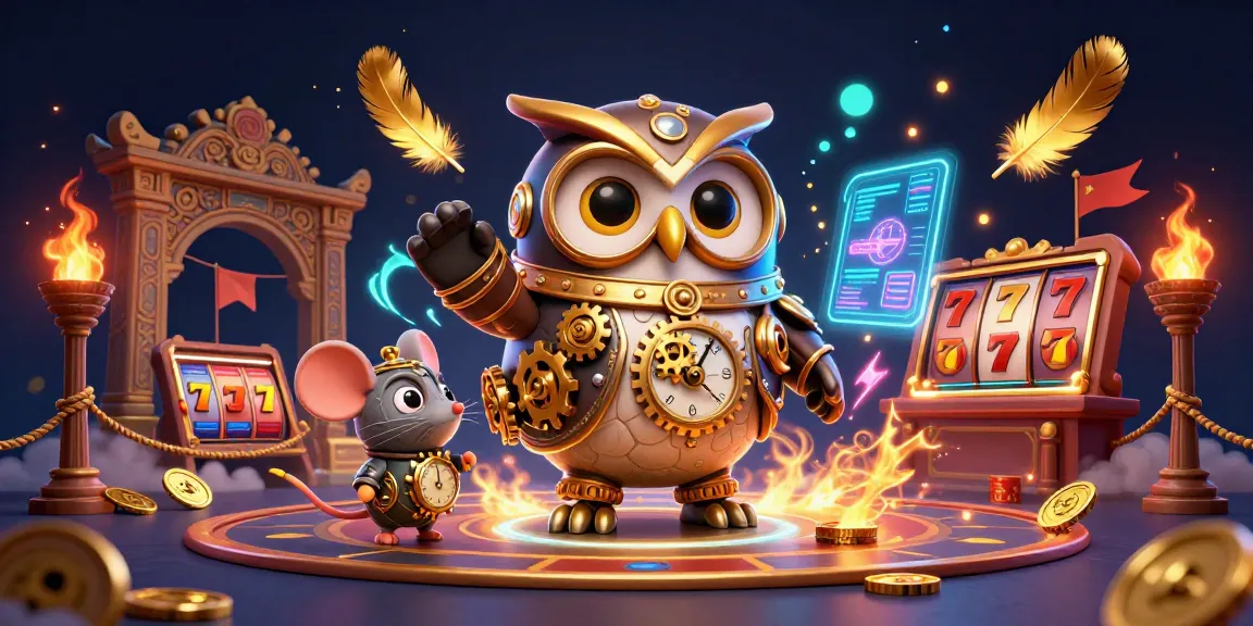 Xoilac live illustration of a whimsical casino scene with animated casino characters, vibrant details and dynamic elements.