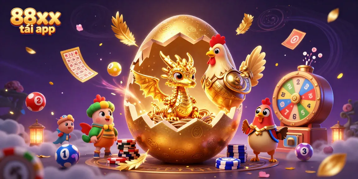 Experience the magic of 88xx tải app with this vibrant casino scene featuring a golden dragon and exciting lottery elements.