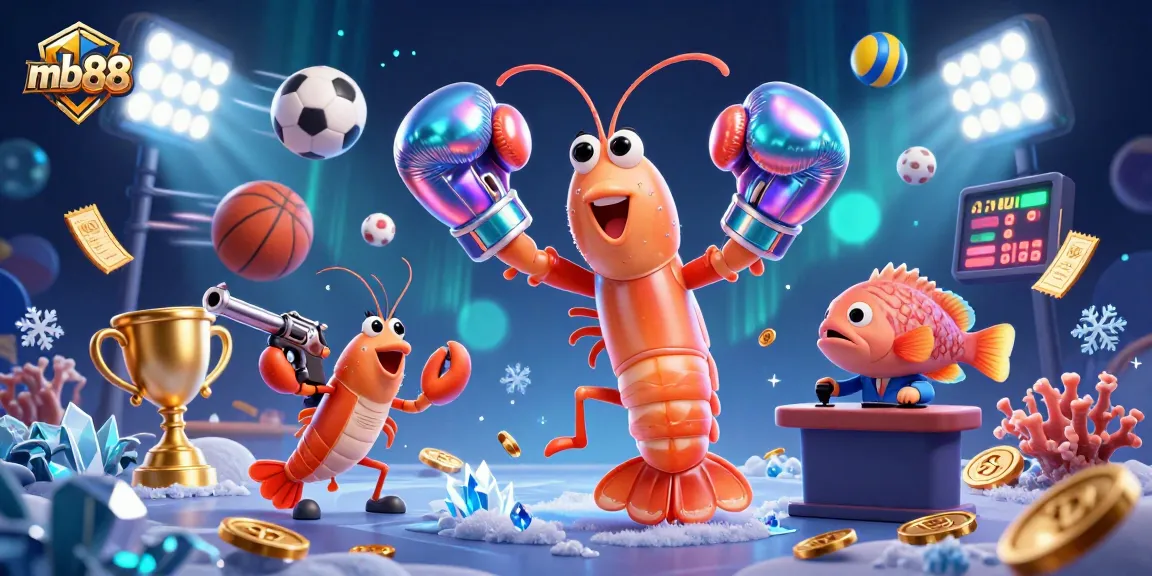 Join the action at mb88 with vibrant gaming elements and characters celebrating a thrilling online gaming experience.