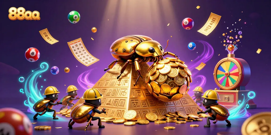 Engage with vibrant lottery action at 88aa with golden beetles and bouncing balls.