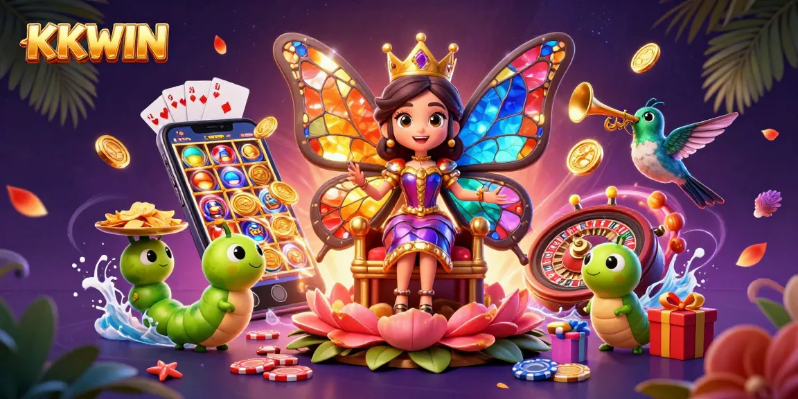 Spin the reels at KKWIN while enjoying dazzling casino games and vibrant illustrations.