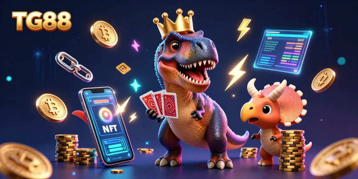 Engage with TG88's vibrant gaming experience featuring friendly dinosaurs at the casino.